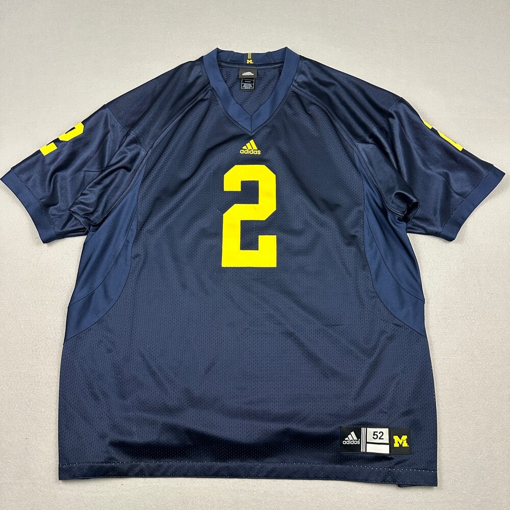Michigan Wolverines Jersey Men Extra Large Blue Adidas Football #2 NCAA XL